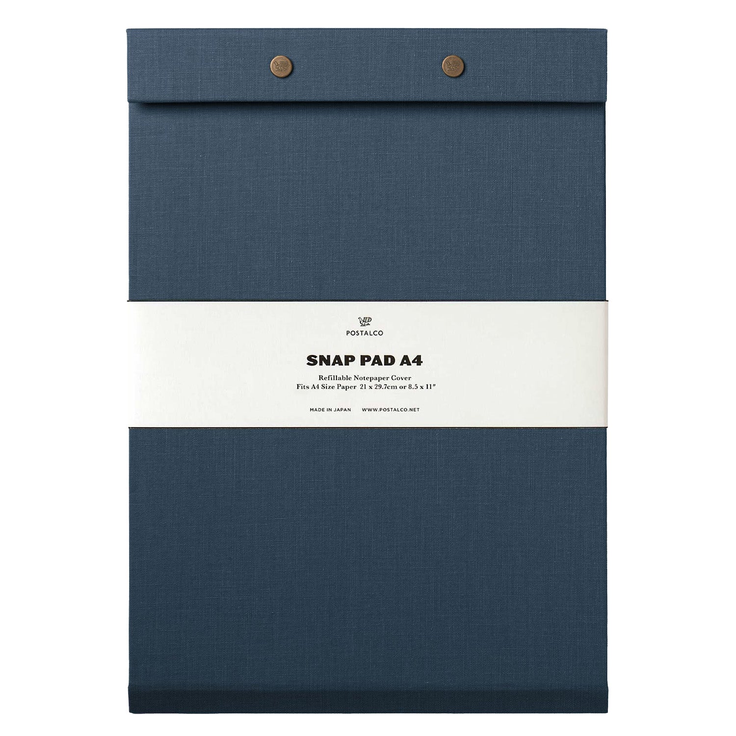 Postalco Snap Pad Notepad A4 - Dark Blue - Fountain Pen Friendly - Made in Japan