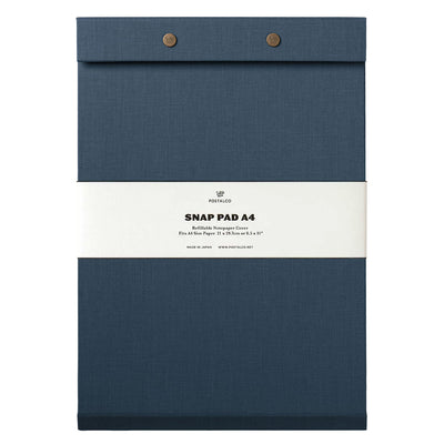 Postalco Snap Pad Notepad A4 - Dark Blue - Fountain Pen Friendly - Made in Japan