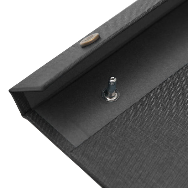 Postalco Snap Pad Notepad A4 - Faded Black - Fountain Pen Friendly - Made in Japan snap detail