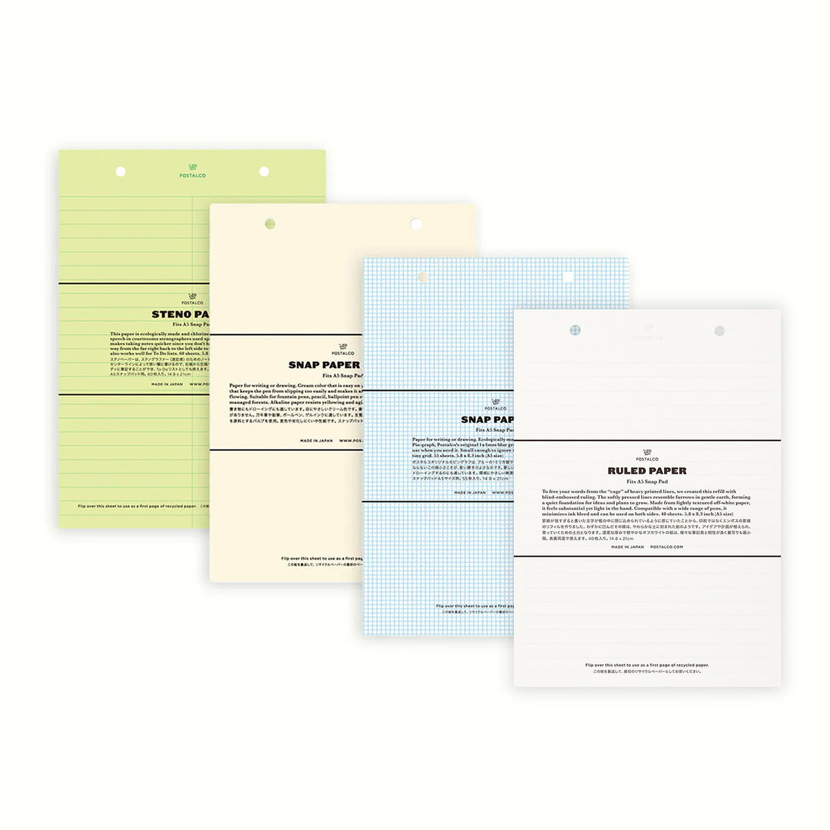 Postalco Snap Pad Notepad A5 - Refill