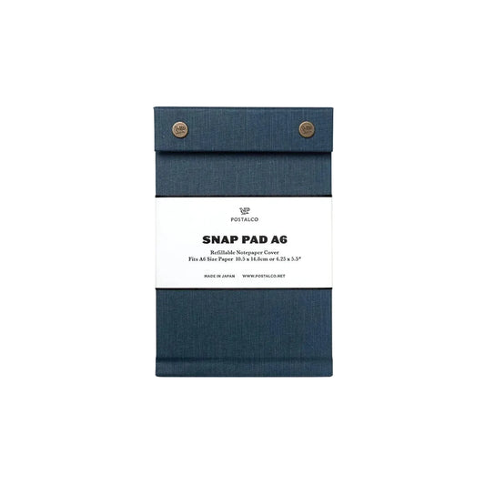 Postalco Snap Pad Notepad A6 - Dark Blue - Fountain Pen Friendly - Made in Japan