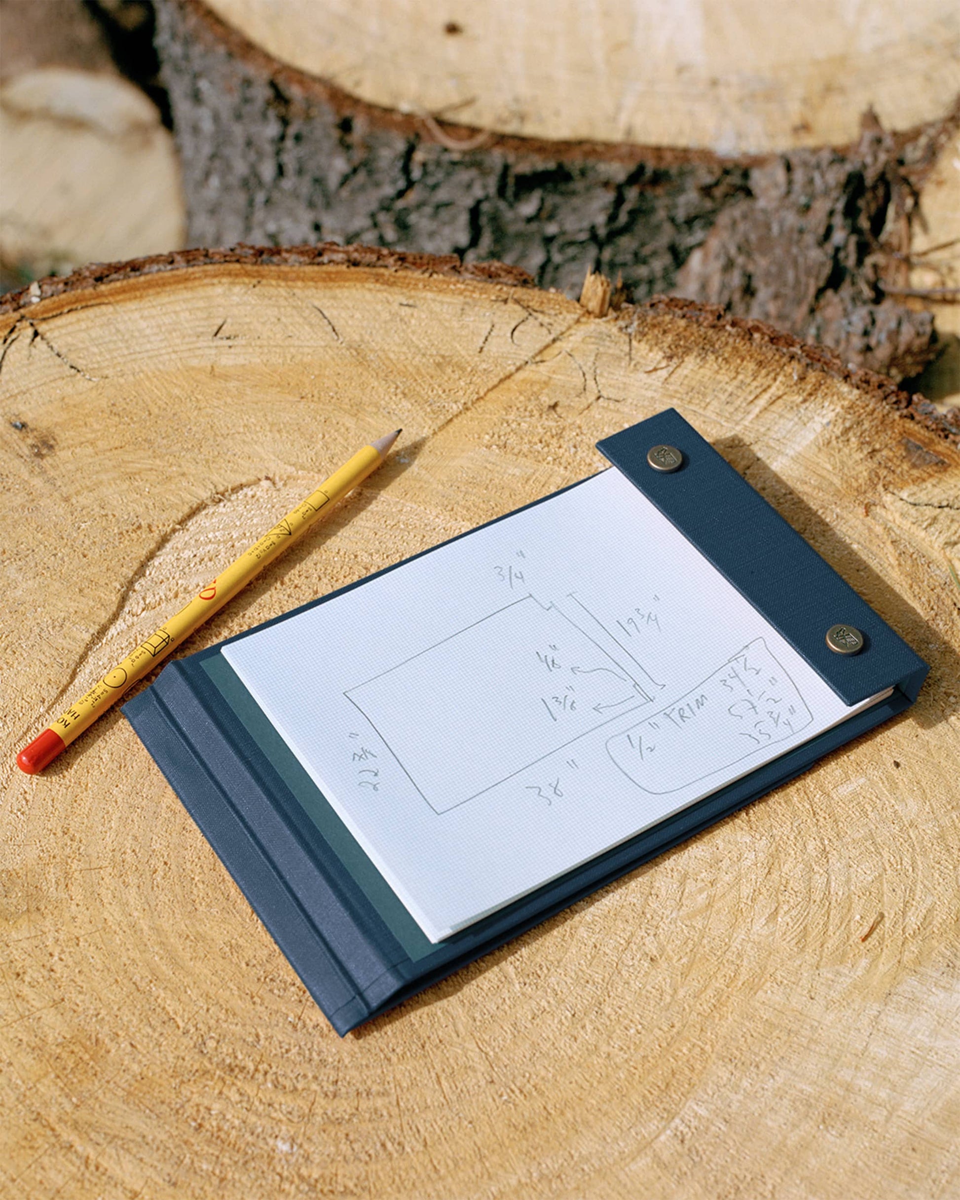 Postalco Snap Pad Notepad A6 - Dark Blue - Fountain Pen Friendly - Made in Japan stump