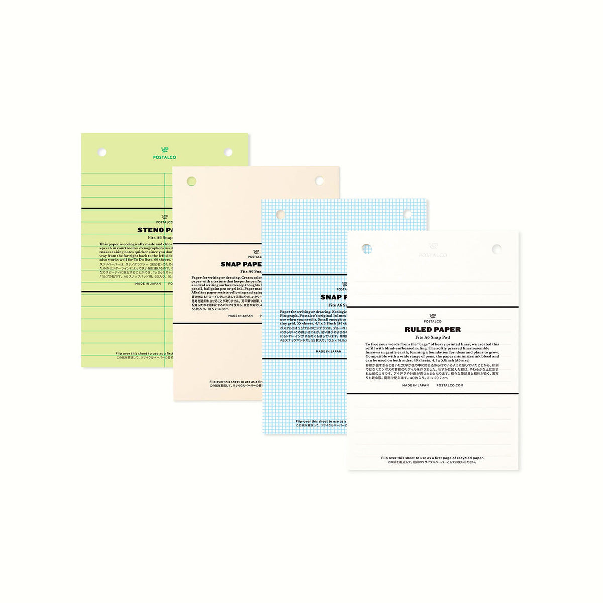 Postalco Snap Pad Notepad A6 - Refill