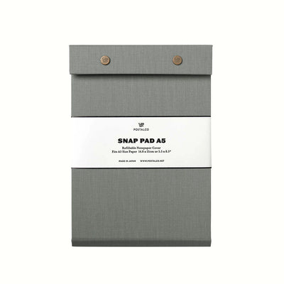 Postalco Snap Pad Notepad A5 - Ash Gray - Fountain Pen Friendly - Made in Japan
