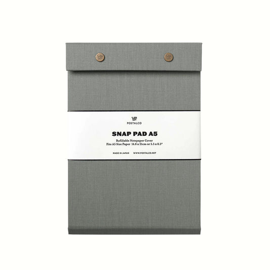 Postalco Snap Pad Notepad A5 - Ash Gray - Fountain Pen Friendly - Made in Japan