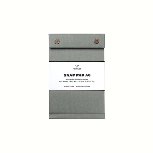 Postalco Snap Pad Notepad A6 - Ash Gray - Fountain Pen Friendly - Made in Japan