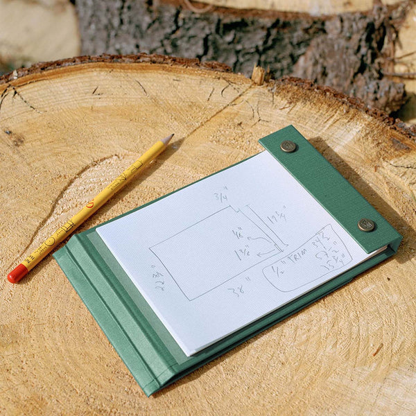 Postalco Snap Pad Notepad A6 - Dark Green - Fountain Pen Friendly - Made in Japan lifestyle