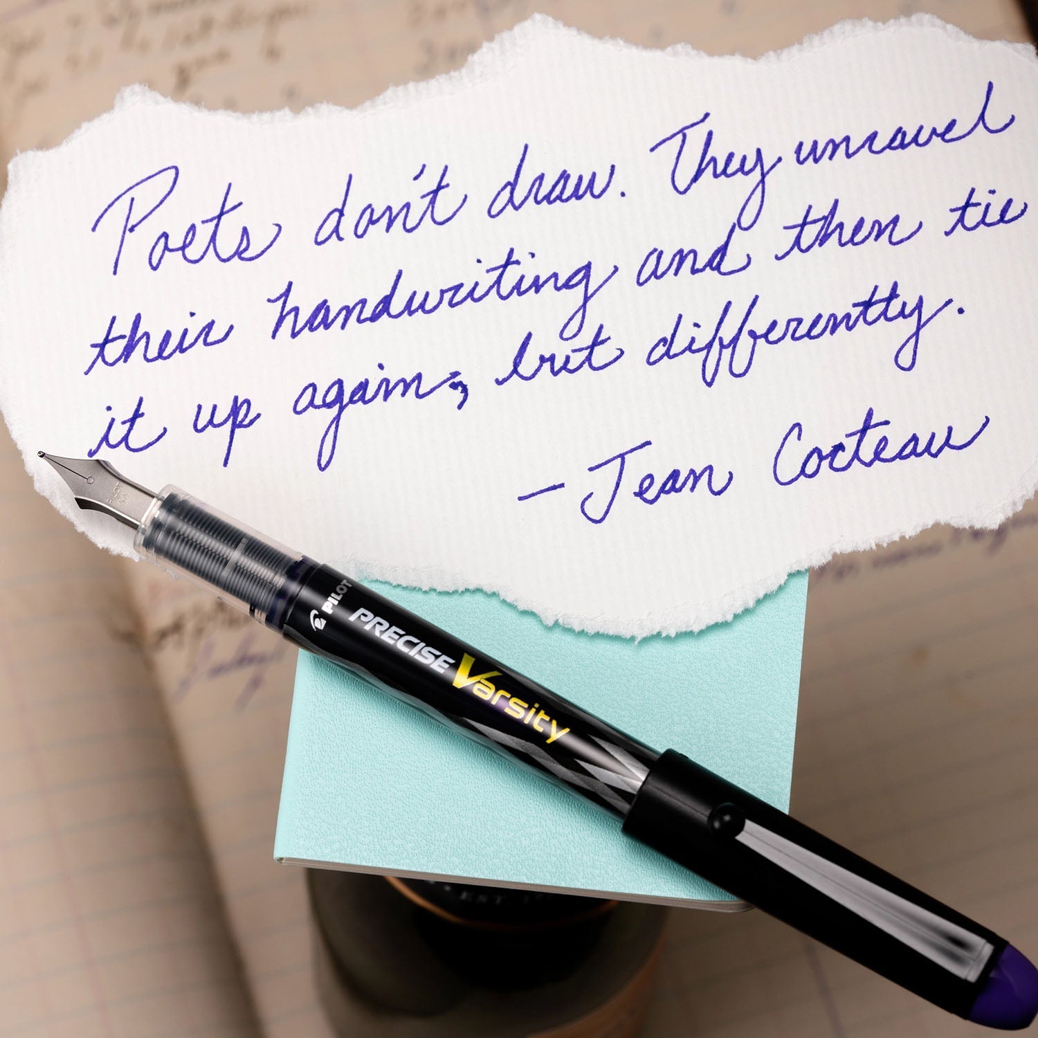 Pilot Varsity Disposable Fountain Pen - quote