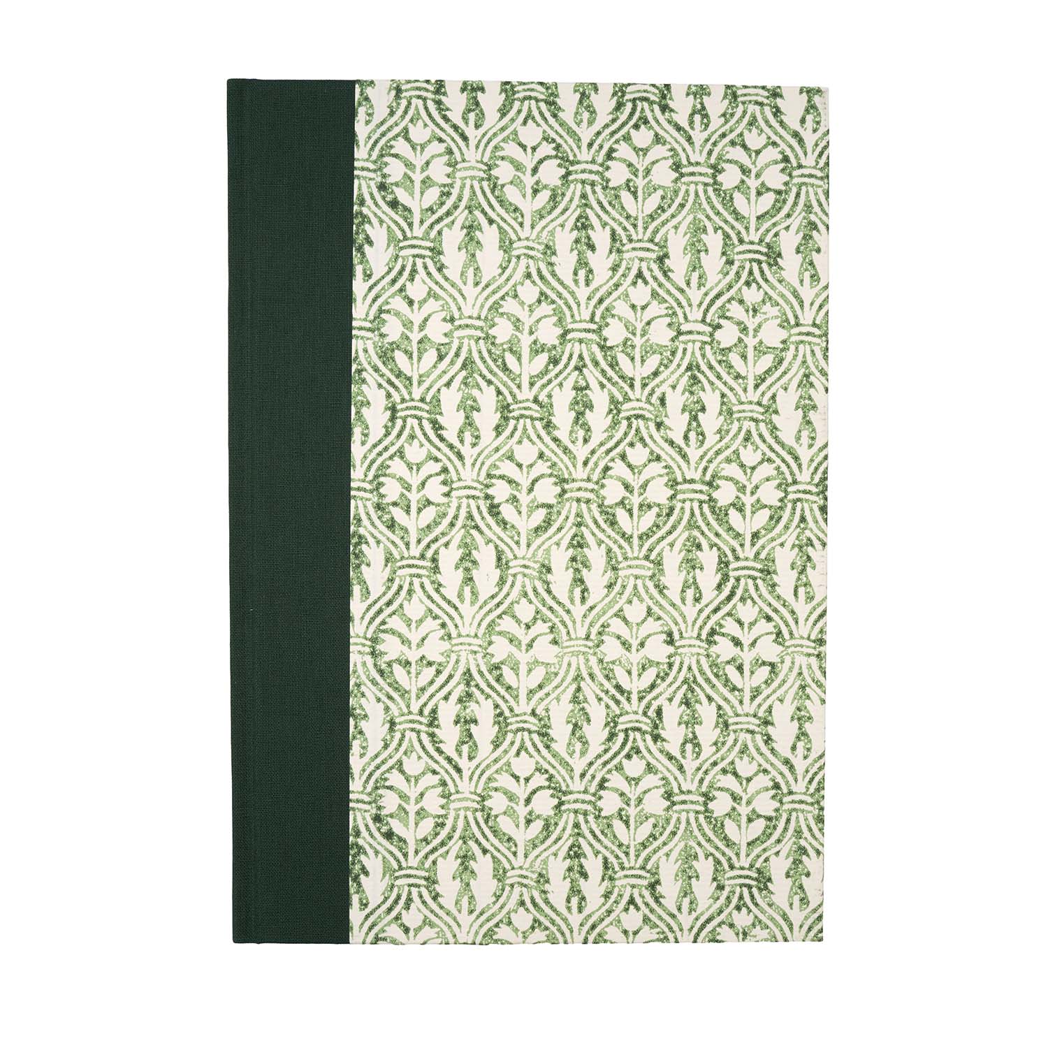 Giannini Firenze Canvas Bound Hardcover Notebook - Ruled - A5 - Made in Italy green