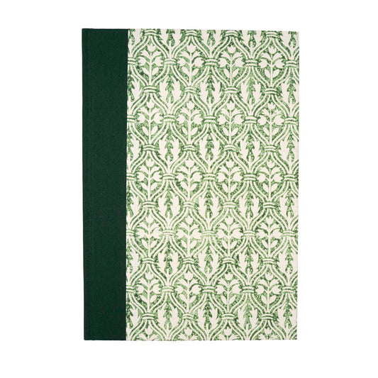 Giannini Firenze Canvas Bound Hardcover Notebook - Ruled - A5 - Made in Italy green
