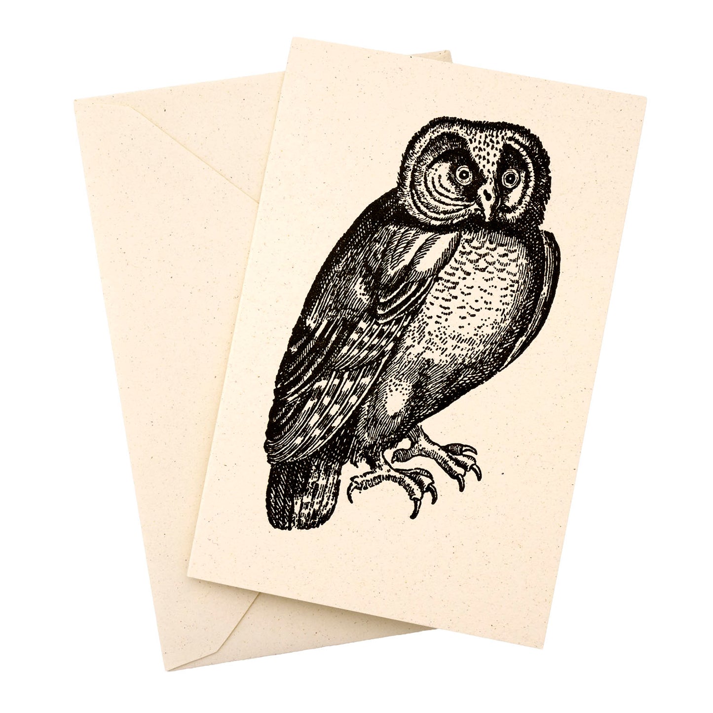 Rossi 1931 Letterpress Folded Card Letter Set - Owl | Made in Italy