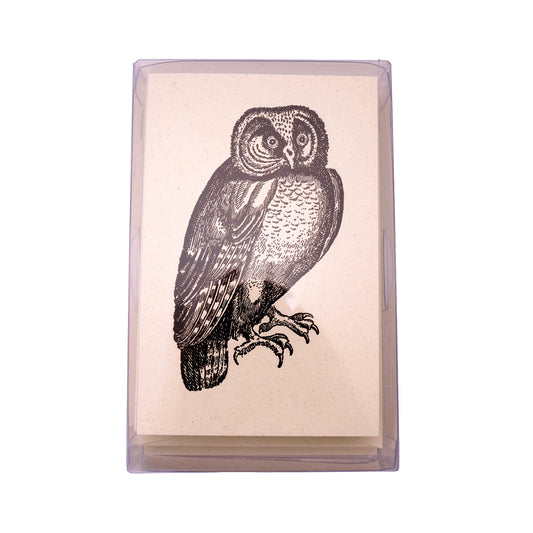 Rossi 1931 Letterpress Folded Card Letter Set - Owl | Made in Italy in box