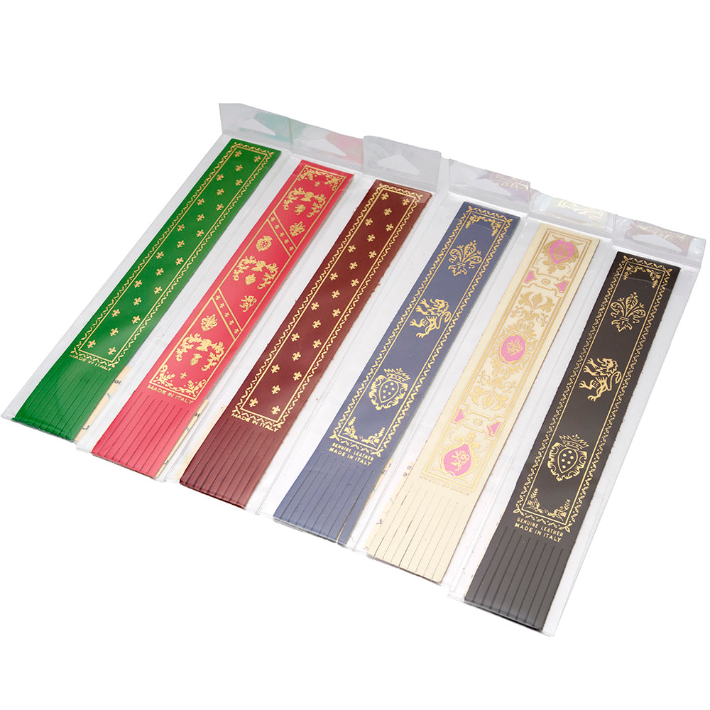 Heraldic-Style Italian Leather Bookmarks Made In Italy