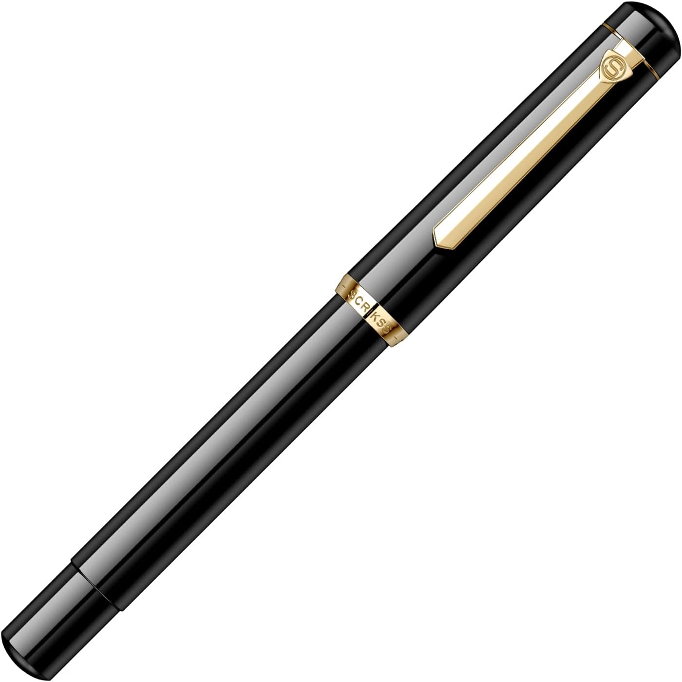 Scrikss 419 Fountain Pen - Black - Piston Filler - Made In Turkey capped