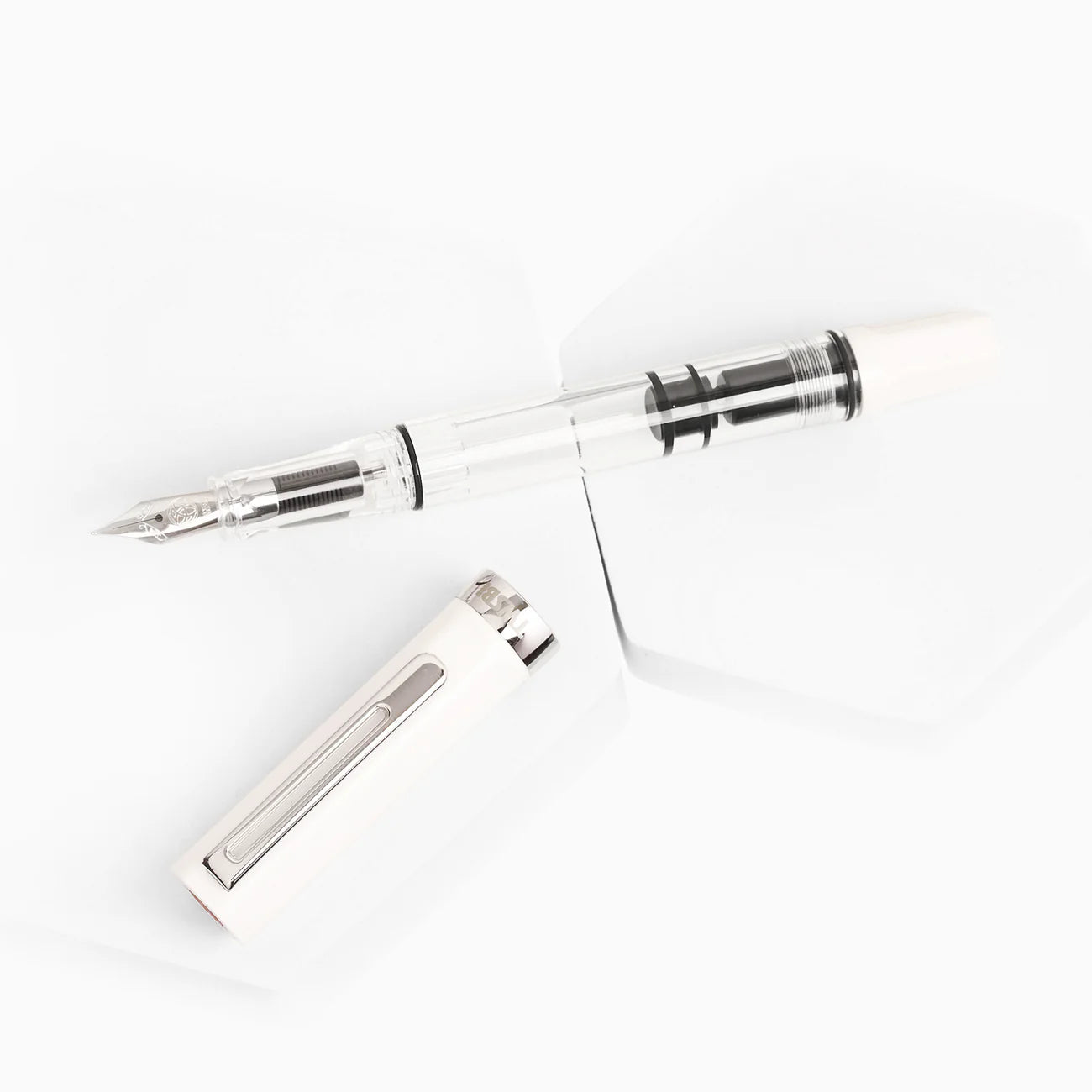 TWSBI Eco Fountain Pen - White - Piston Filler - Demonstrator - Made in Taiwan