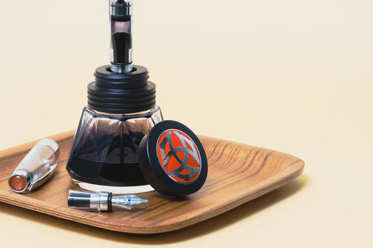 TWSBI Diamond 50 Ink Bottle - 50 ml - 
Black Aluminum with Diamond 580 Lifestyle