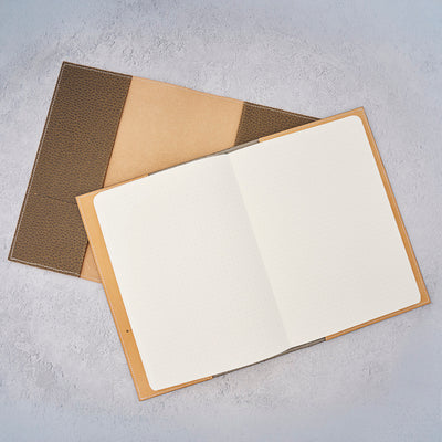 The Paper Mind Notebook Cover - A5 - Hand-Stitched Buttero Leather Open covers