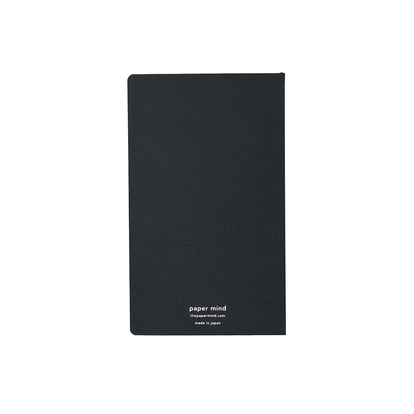 The Paper Mind Meringue Paper Notebook B6 Slim,  Notebook for Fountain Pens, dot grid, black cover back white background