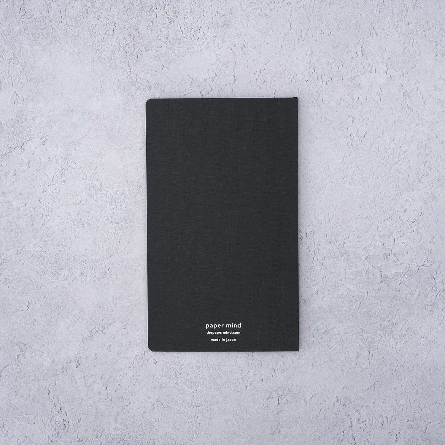 The Paper Mind Meringue Paper Notebook B6 Slim,  Notebook for Fountain Pens, dot grid, black cover back