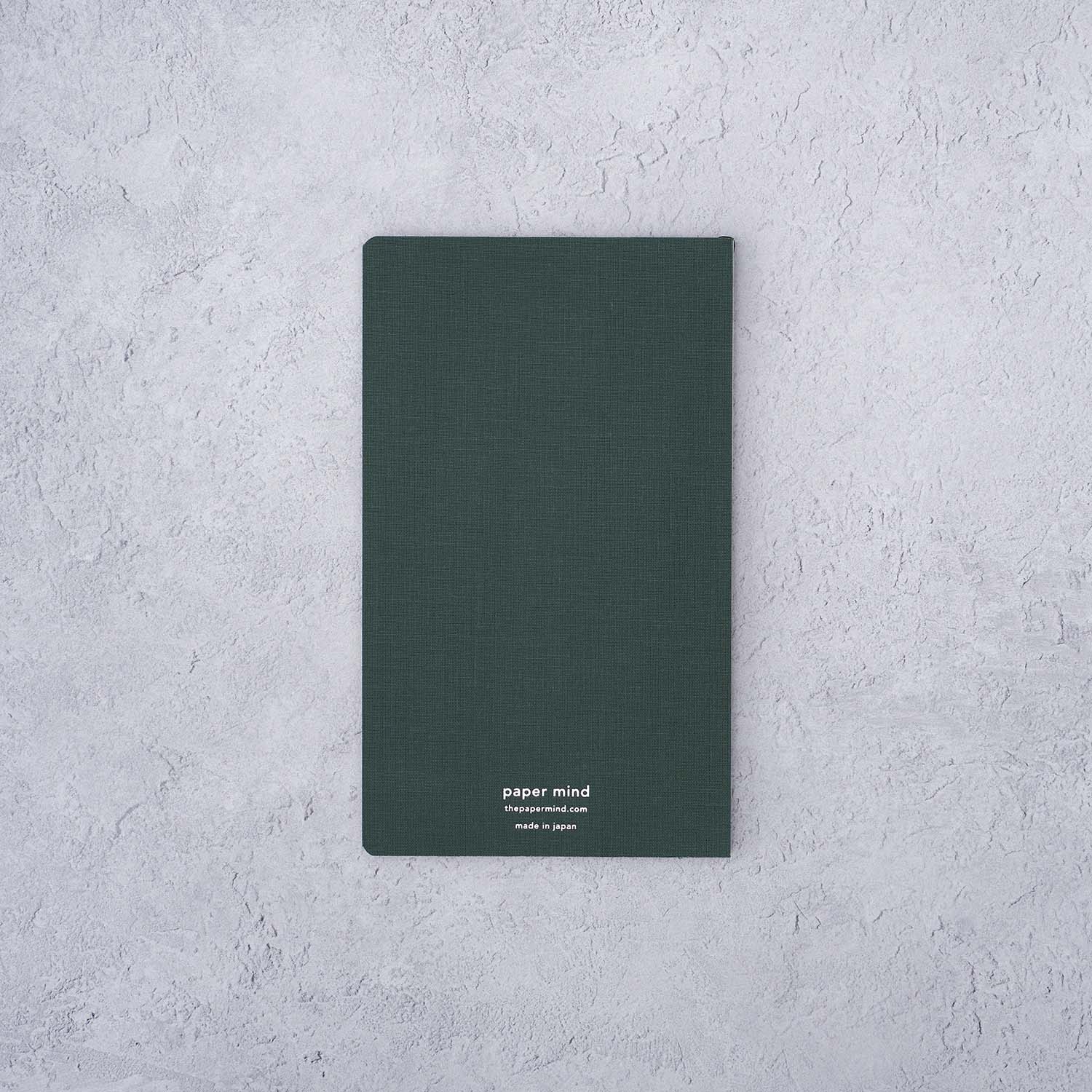 The Paper Mind Meringue Paper Notebook B6 Slim,  Notebook for Fountain Pens, dot grid, green cover back cover