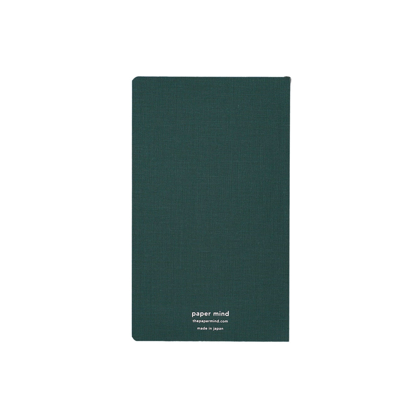 The Paper Mind Meringue Paper Notebook B6 Slim,  Notebook for Fountain Pens, dot grid, green cover back white background