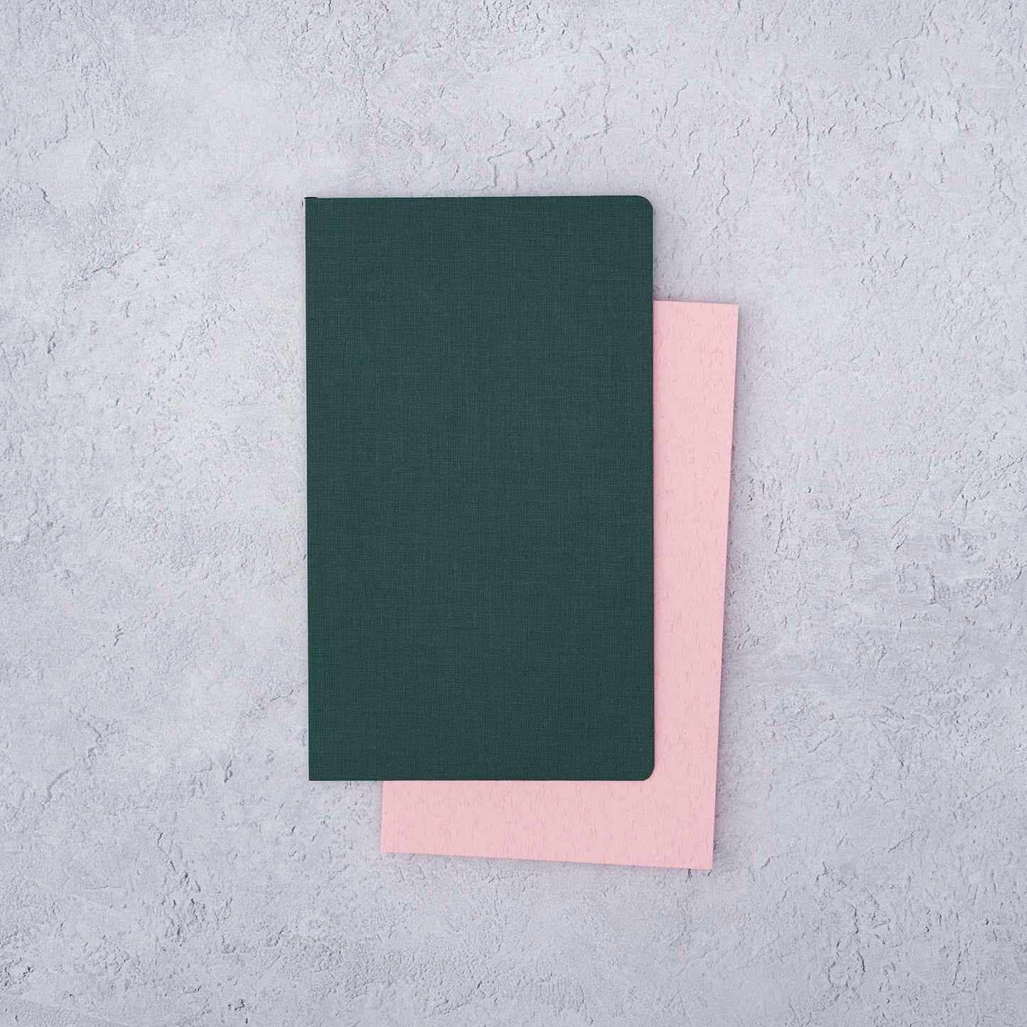 The Paper Mind Meringue Paper Notebook B6 Slim,  Notebook for Fountain Pens, dot grid, green cover with blotter