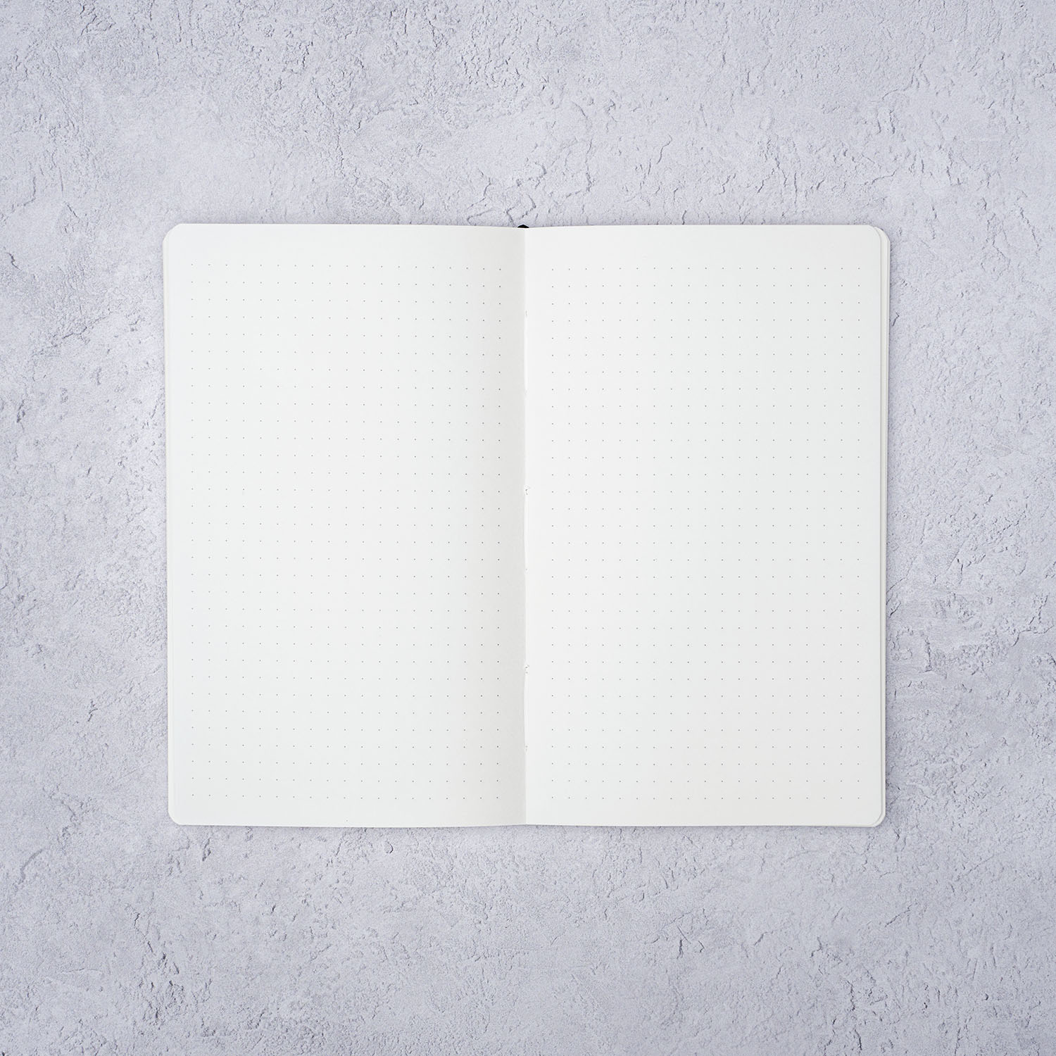 The Paper Mind Meringue Paper Notebook B6 Slim,  Notebook for Fountain Pens, dot grid,  spread