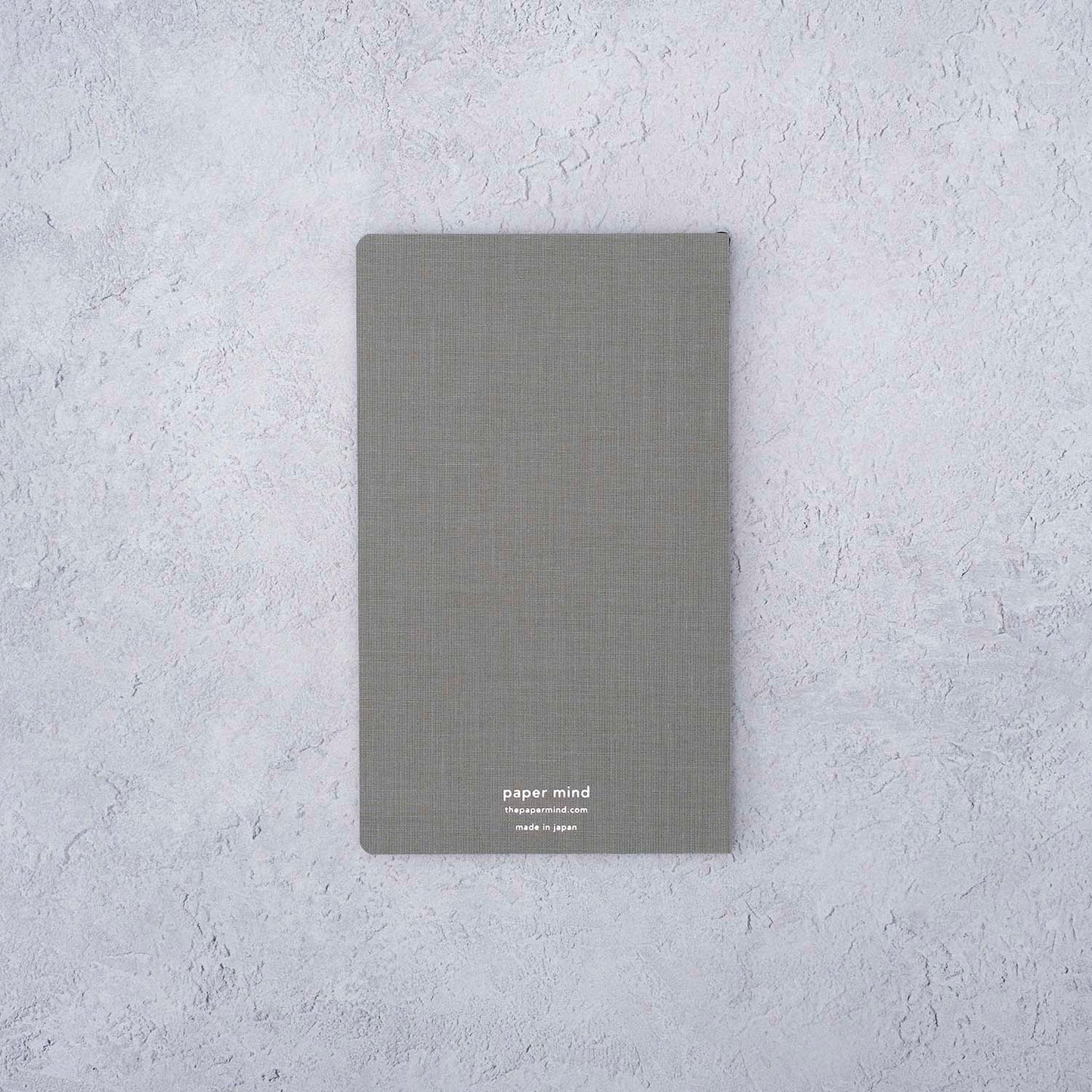 The Paper Mind Meringue Paper Notebook B6 Slim,  Notebook for Fountain Pens, ruled lined, gray cover back