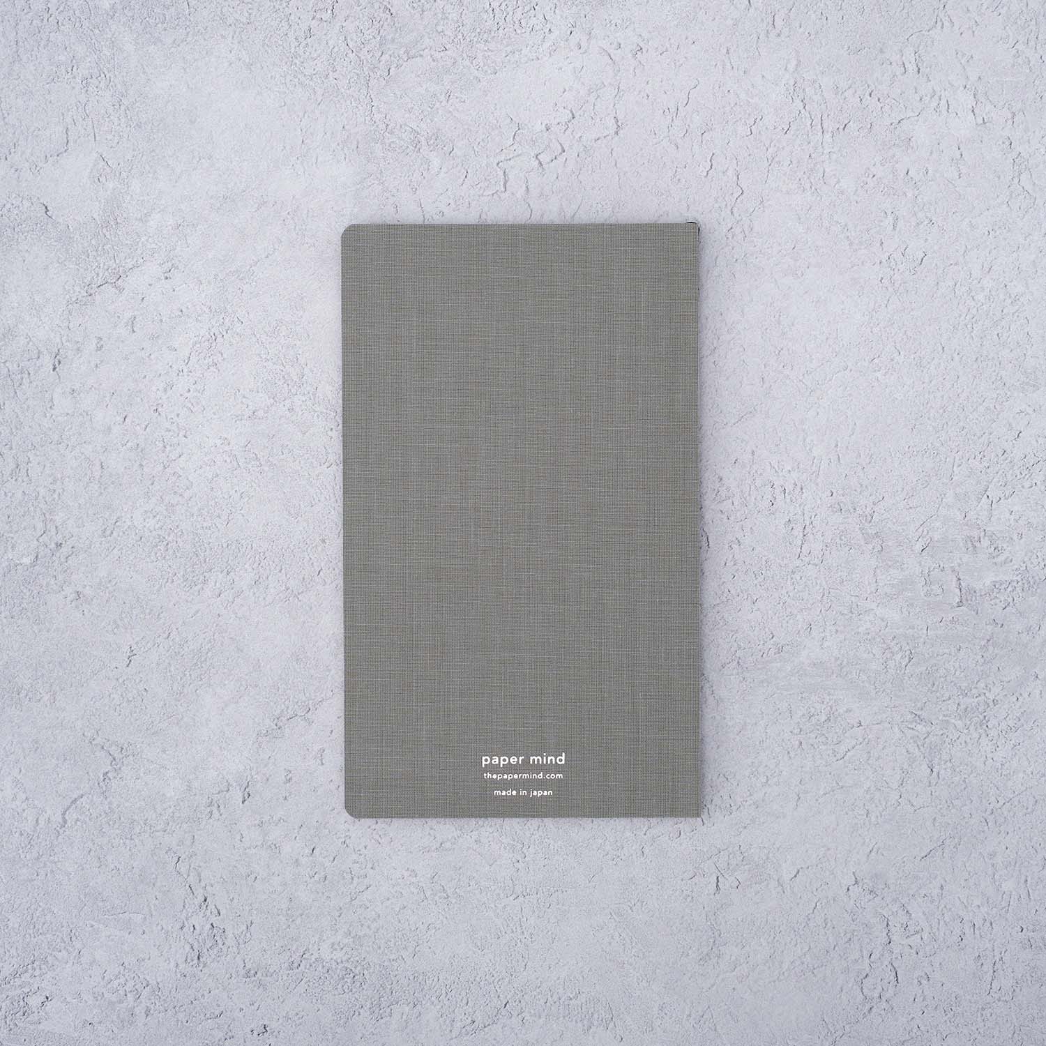 The Paper Mind Meringue Paper Notebook B6 Slim,  Notebook for Fountain Pens, ruled lined, gray cover back