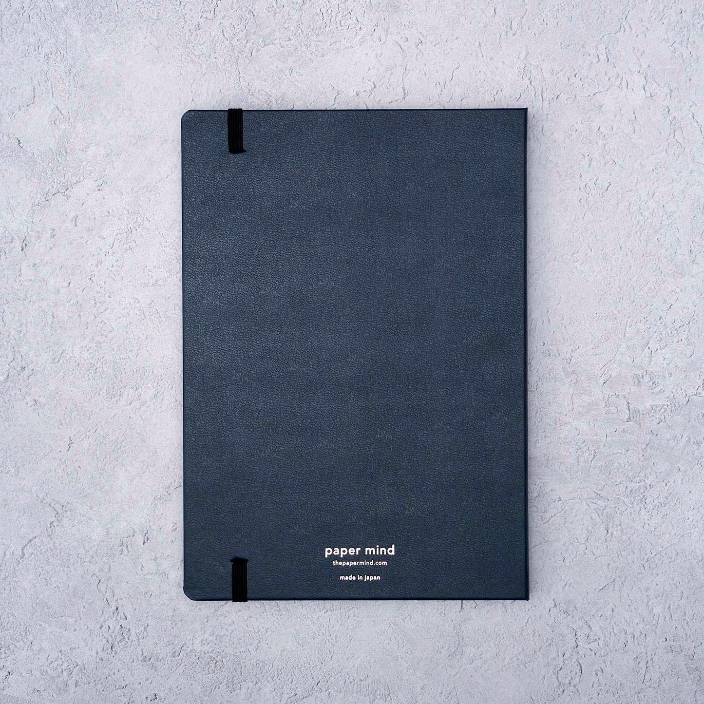 The Paper Mind Tomoe River Hardcover Notebook for Fountain Pens Dot Grid Made In Japan Navy Blue Cover Back