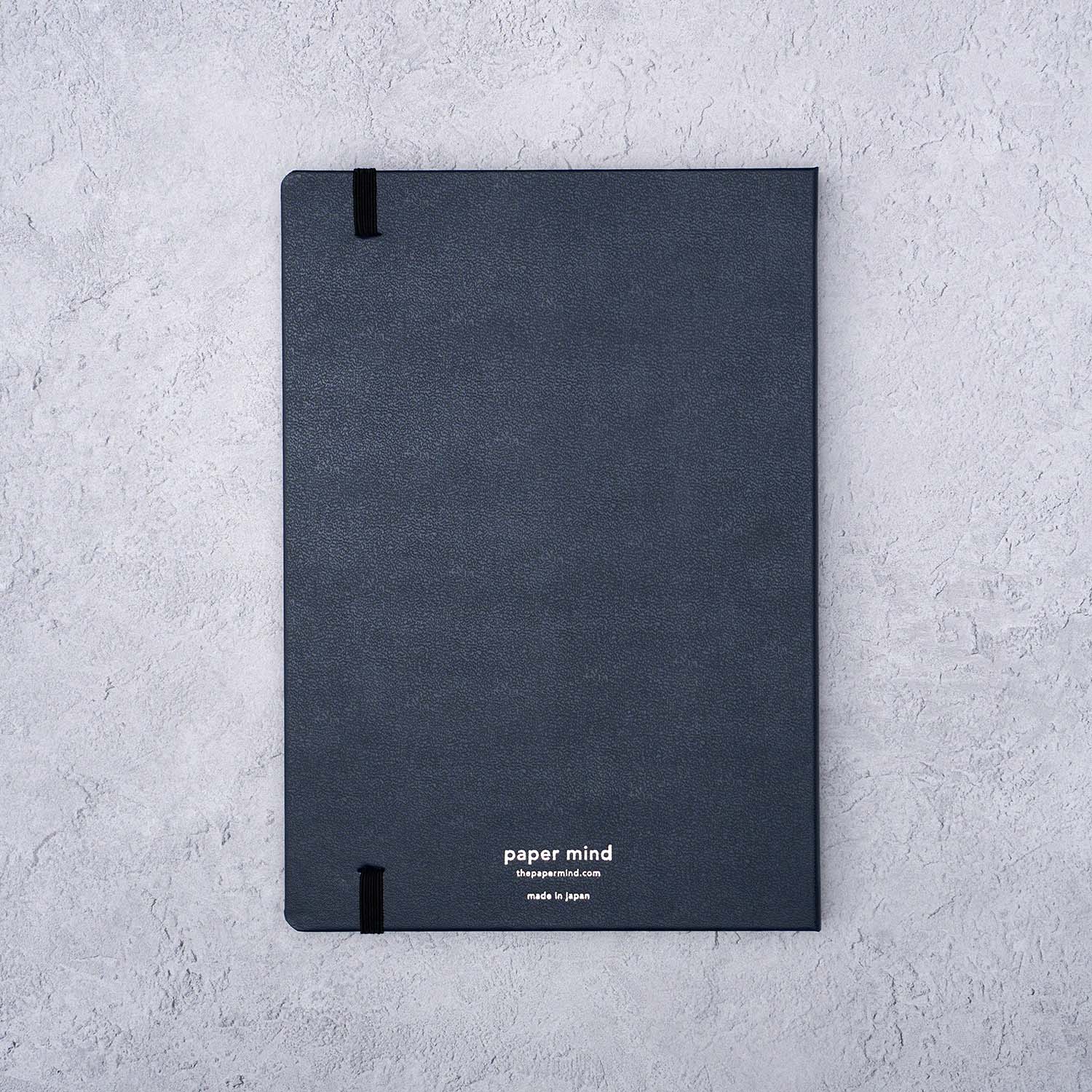 The Paper Mind Tomoe River Hardcover Notebook for Fountain Pens Dot Grid Made In Japan Navy Blue Cover Back