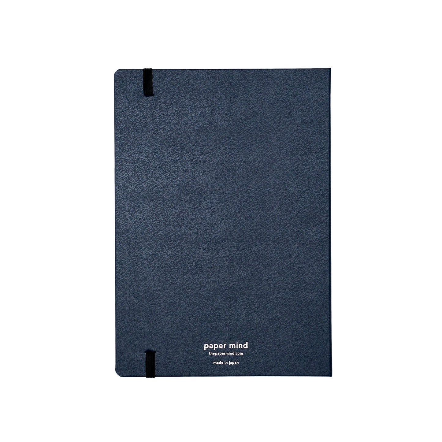 The Paper Mind Tomoe River Hardcover Notebook for Fountain Pens Dot Grid Made In Japan Navy Blue Cover Back on white background