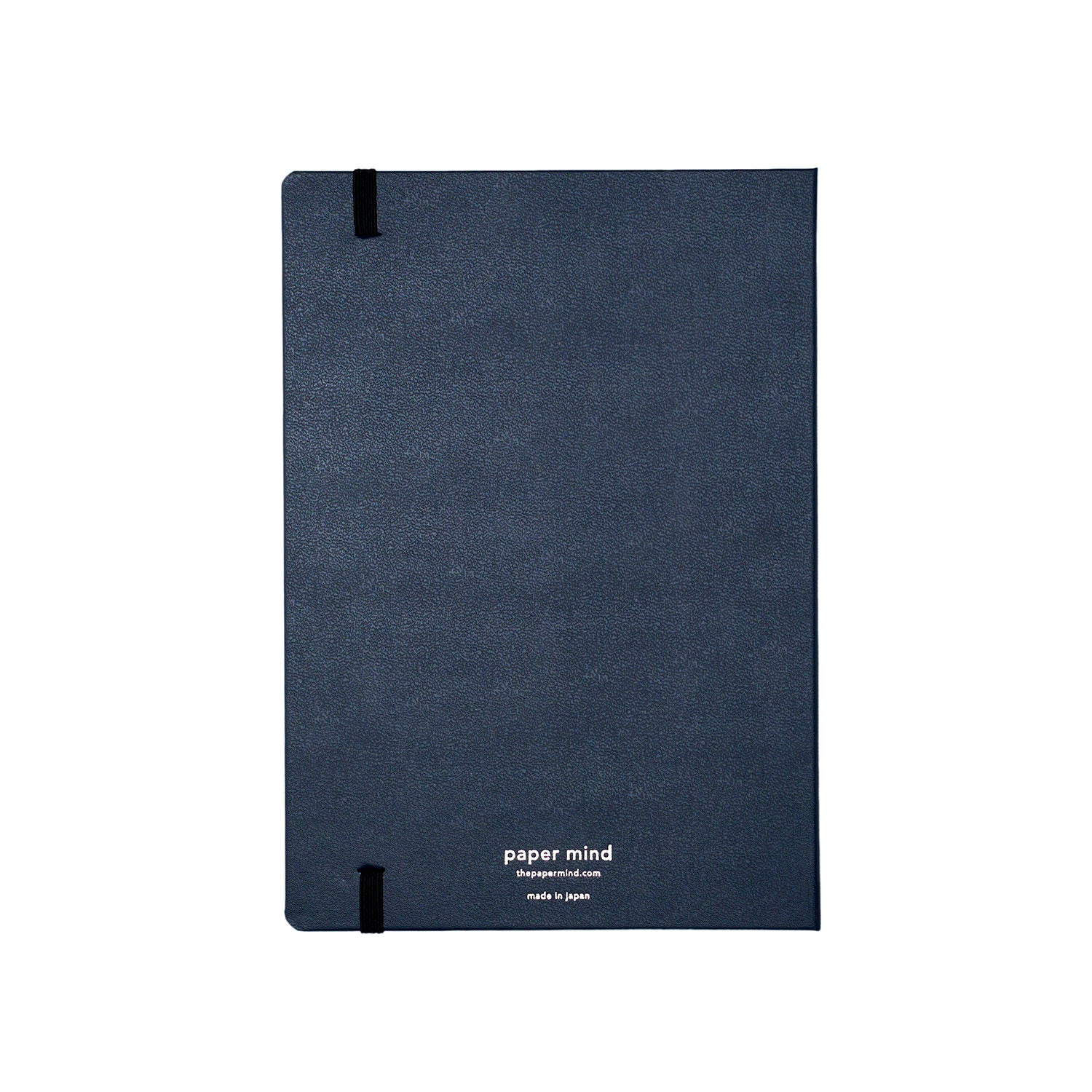The Paper Mind Tomoe River Hardcover Notebook for Fountain Pens Dot Grid Made In Japan Navy Blue Cover Back on white background