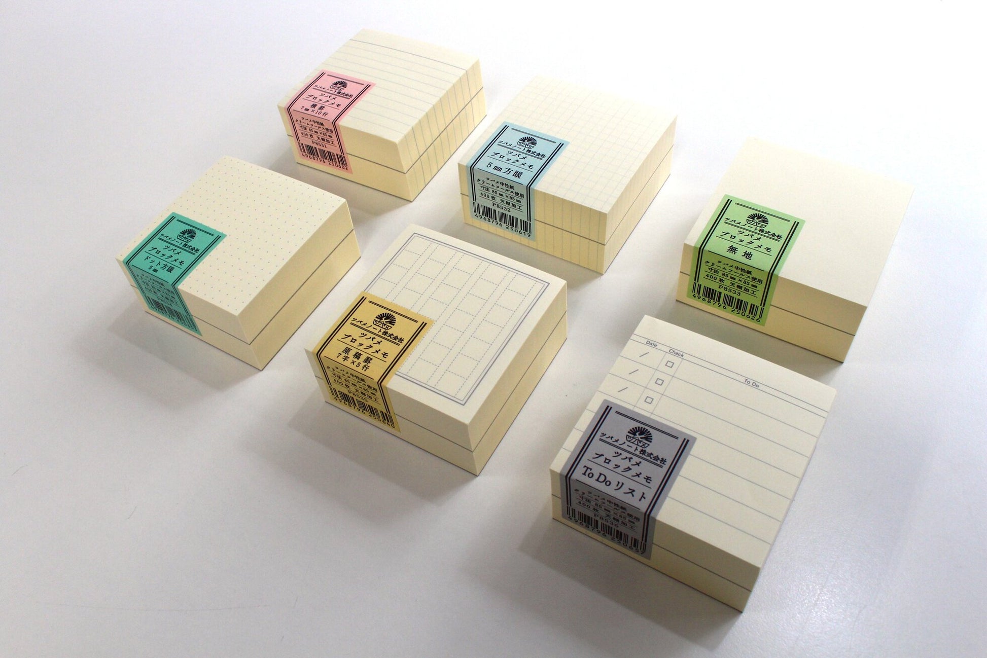 Tsubame Memo Block - Dot Grid 5 mm - OK Fools Paper  - Made in Japan versions angle