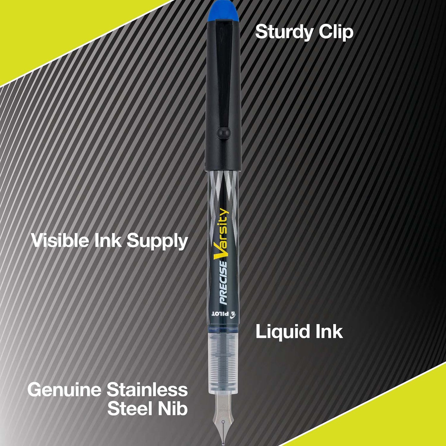 Pilot Varsity Disposable Fountain Pen - Blue features