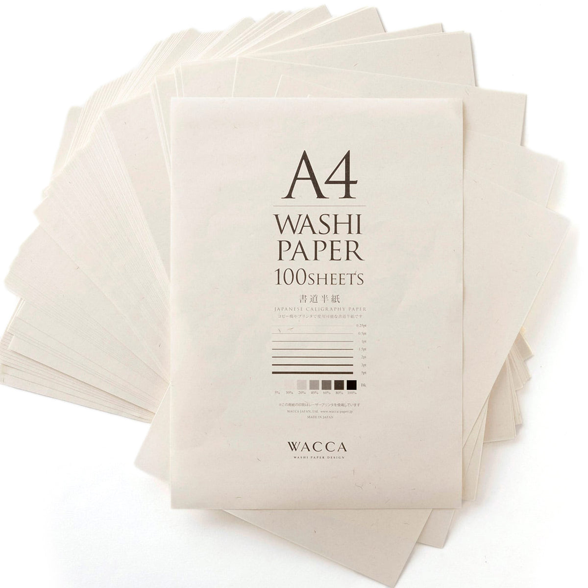 Wacca Paper Wacca Washi Calligraphy A4 100 Sheets Kinari Fountain Pen Friendly Made ...