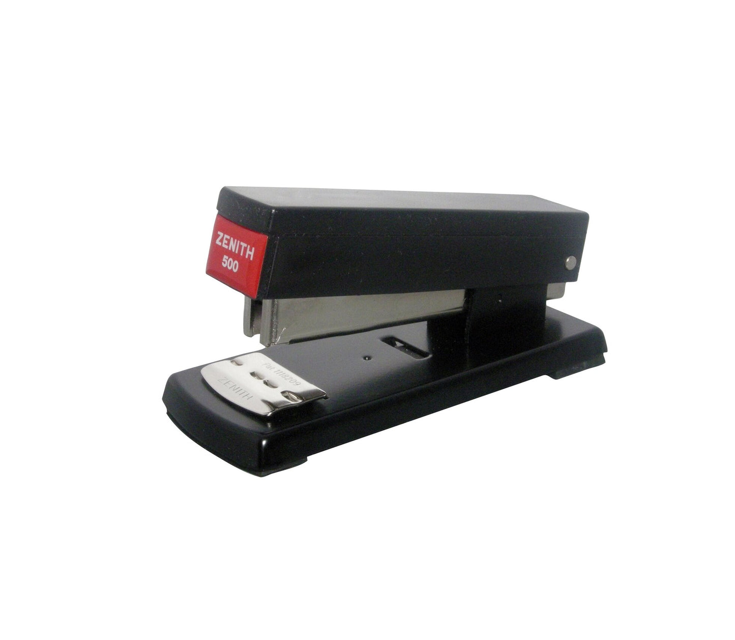 Zenith 500 N Stapler Black Made in Italy Angle View
