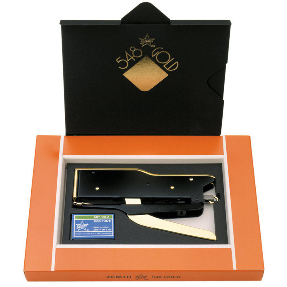 Zenith 548/E Gold Pliers Stapler Black Boxed