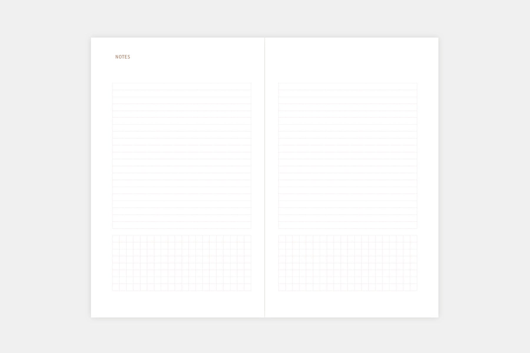 Papierniczeni Copper Light Calendar 2026 Notes