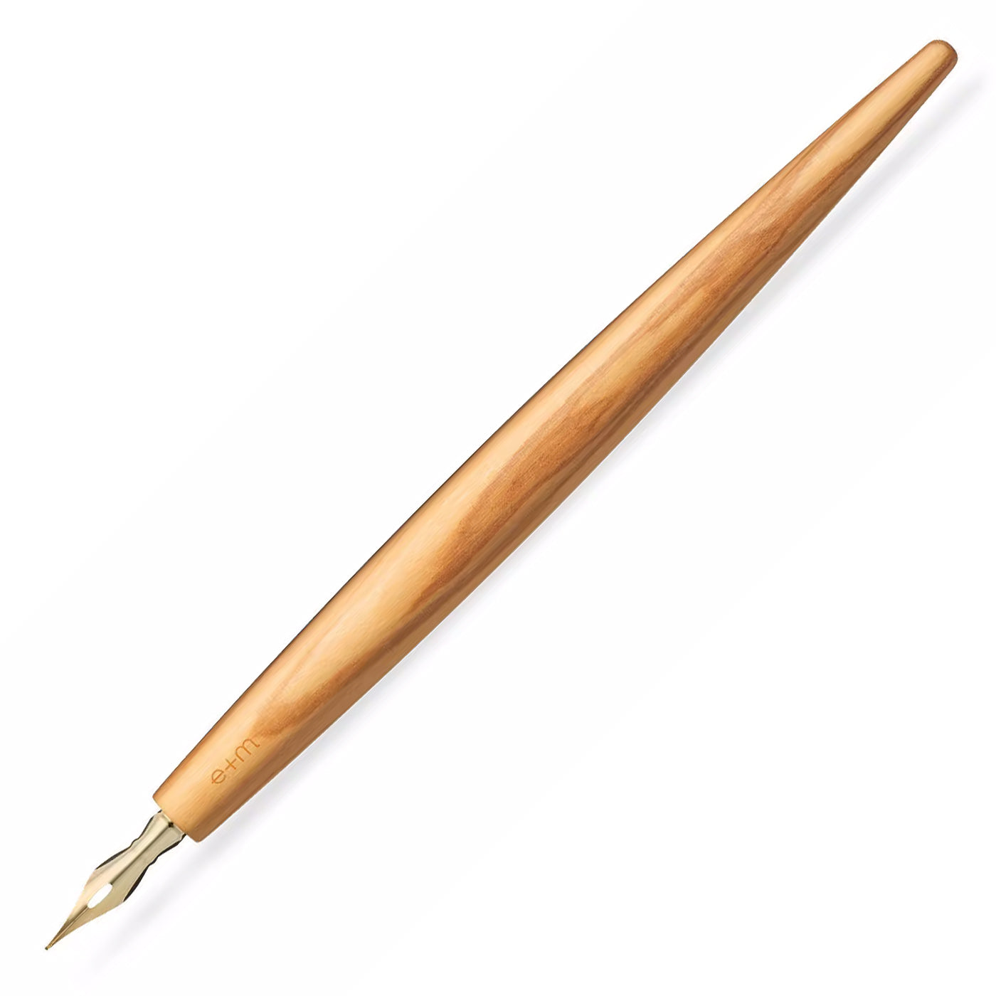 e+m Holzprodukte Cigar Pen Holder With Nib - Olive Wood 