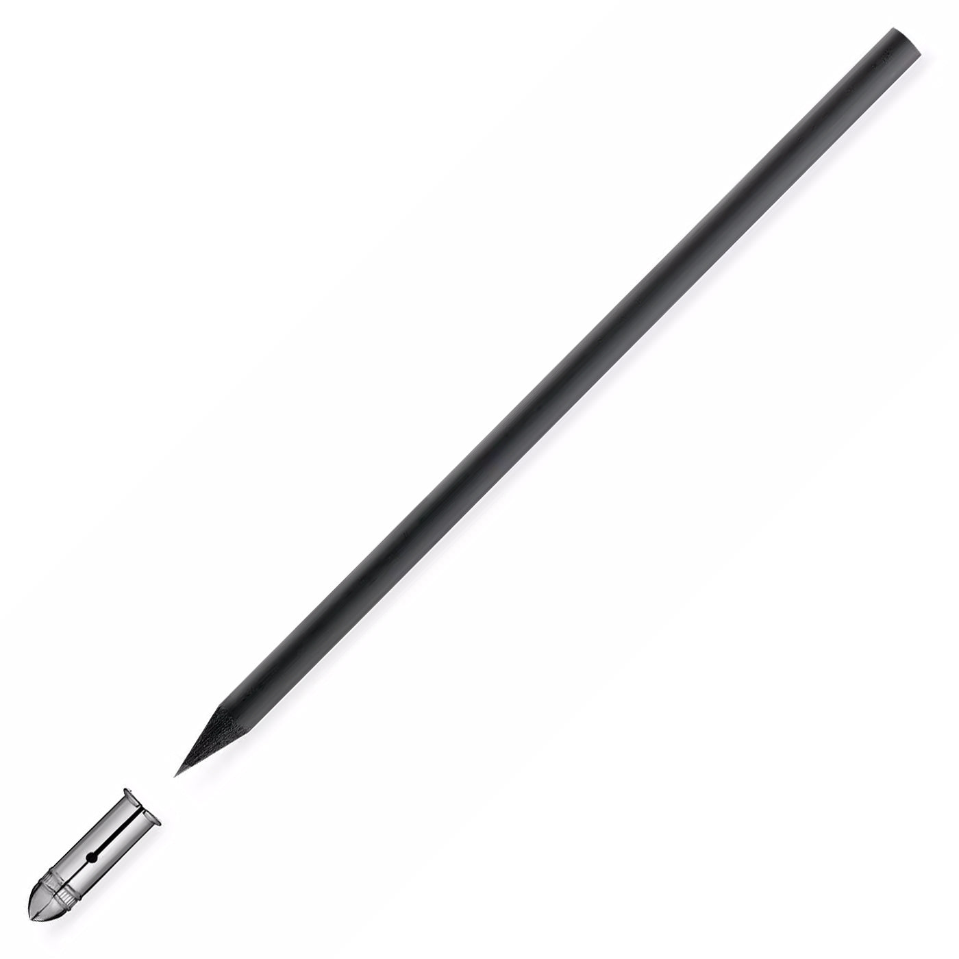 e+m Holzprodukte Pencil Cap - Nickel - Lead Protector Made in Germany with pencil uncapped