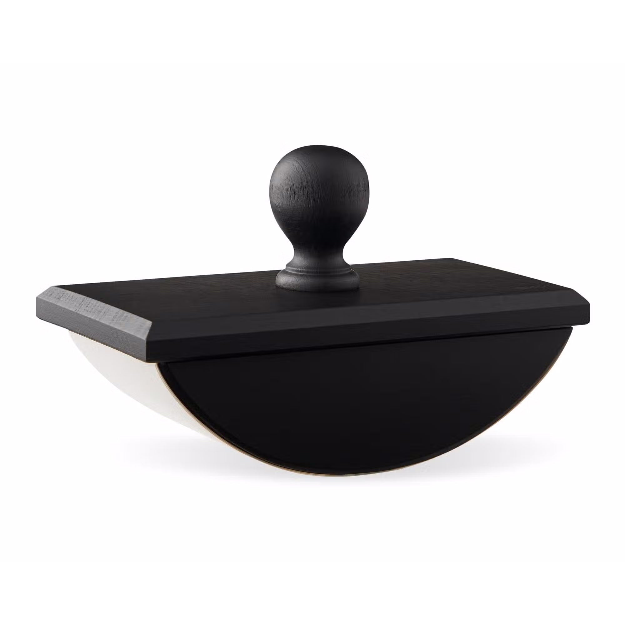 Round Ink Eraser e+m Holzprodukte Quench Ink Eraser Rocking Blotter - Black Beech Wood ...