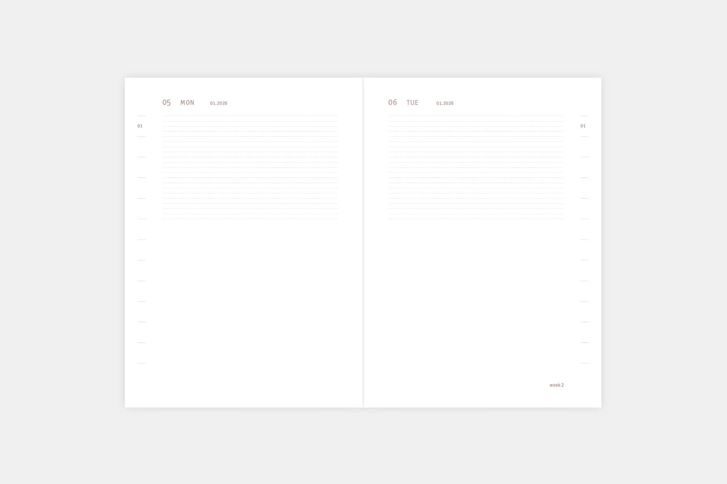 Papierniczeni Everyday 2026 Daily Calendar - Daily Spread