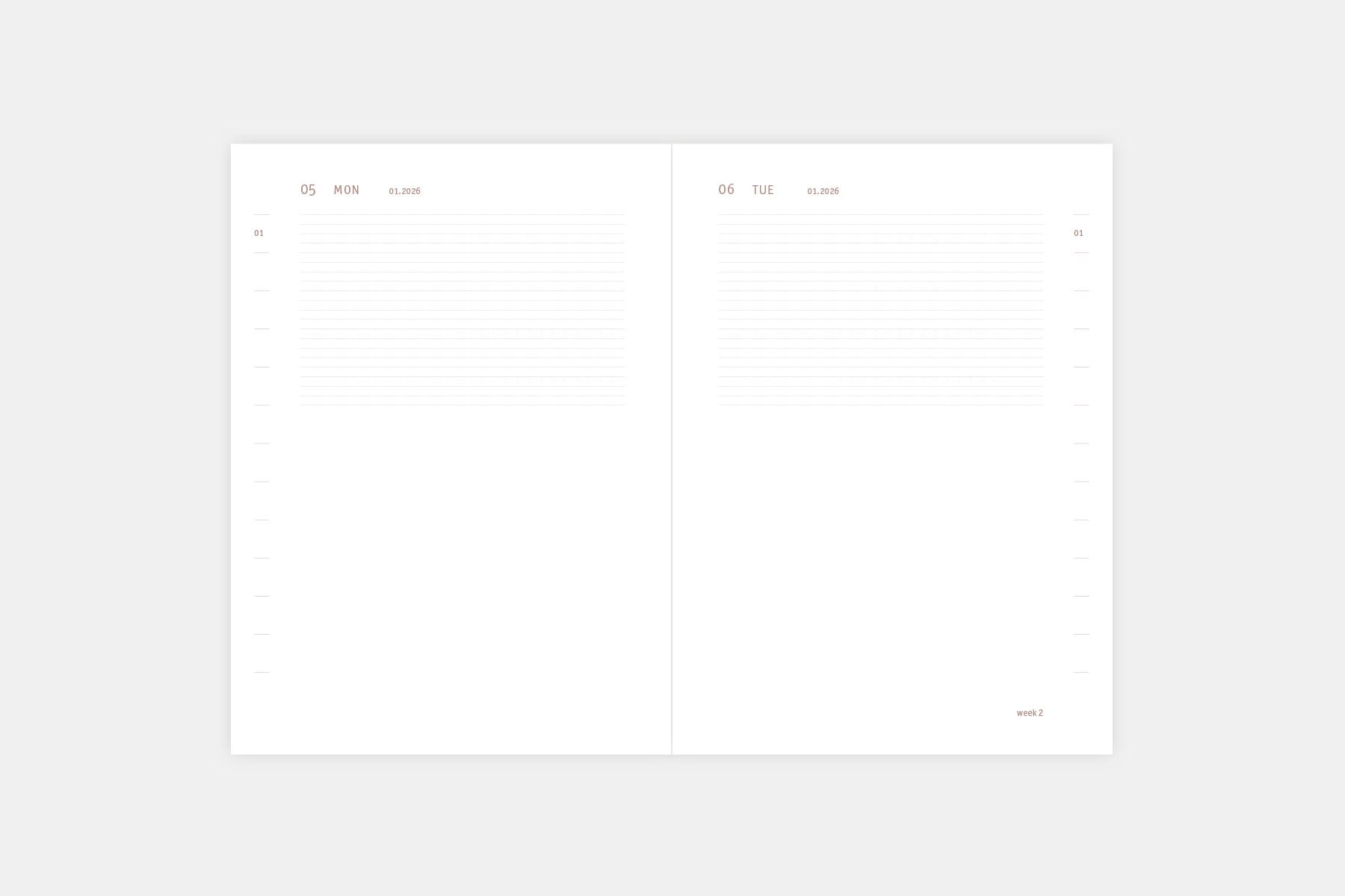 Papierniczeni Everyday 2026 Daily Calendar - Daily Spread