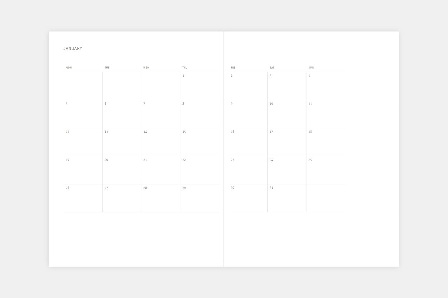 Klasyk 2026 Calendar Fountain Pen Friendly Calendar Monthly