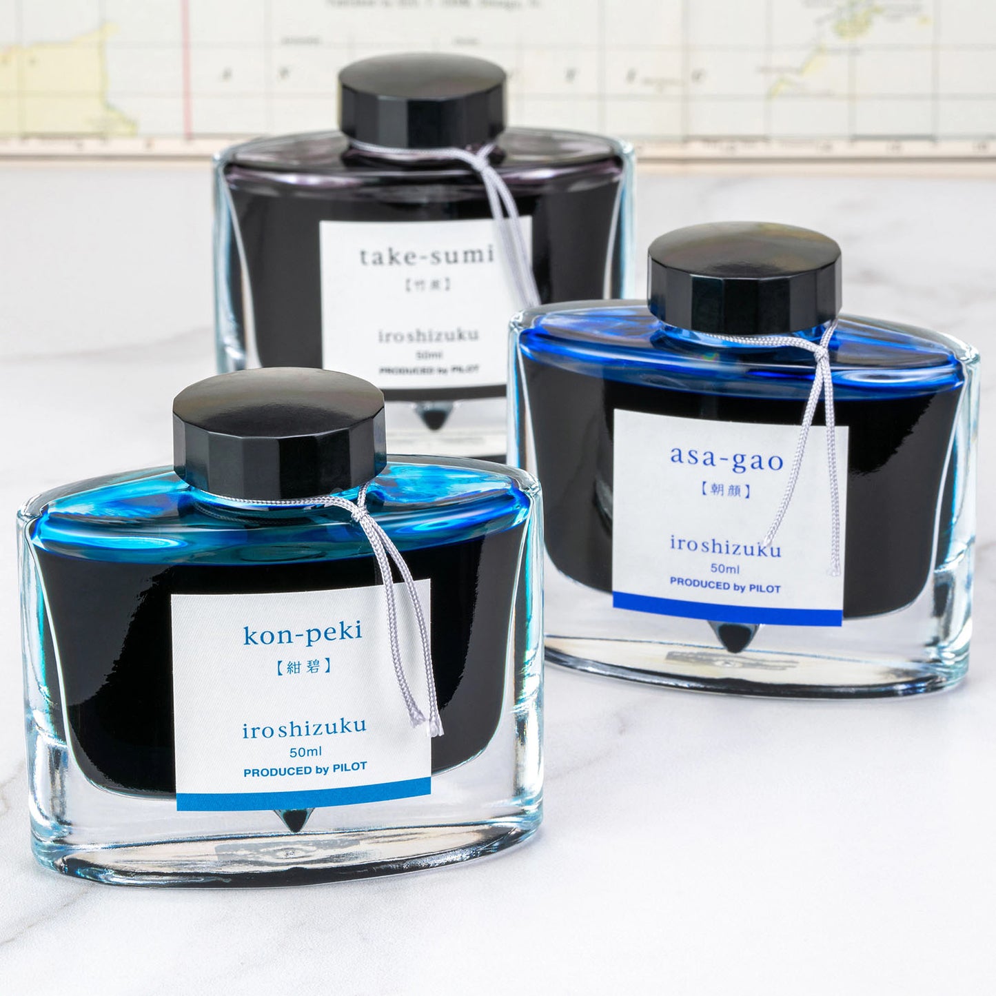 Pilot Iroshizuku Fountain Pen Ink - Kon-peki (Deep Blue) - 50 ml Bottle