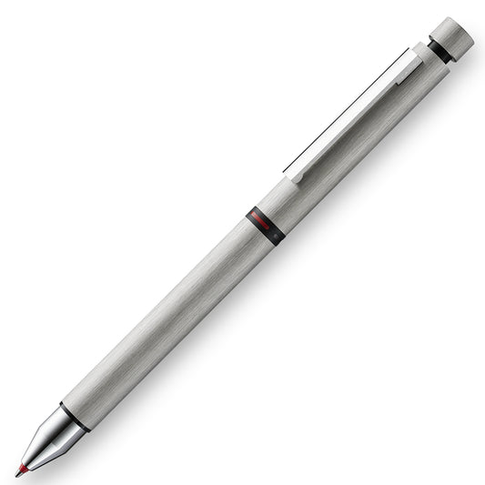 LAMY CP1 Brushed Stainless Steel Tri Pen - 2 Color Ballpoint Multi Pen + 0.5 mm Pencil made in germany