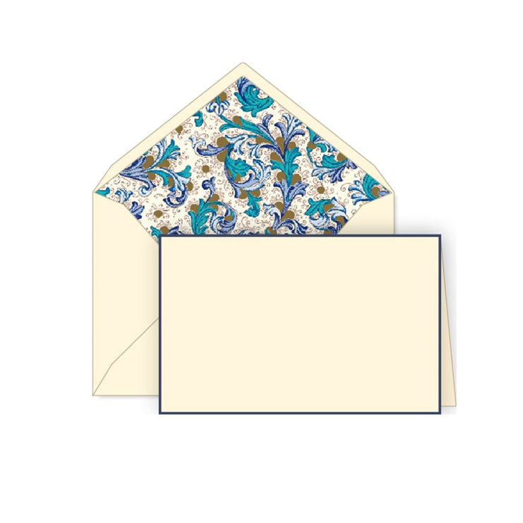 Classica Italiana 100% Cotton Letter Set Florentine Blue Fountain Pen Friendly Made in Italy 