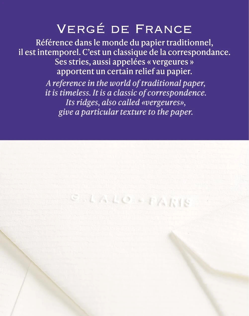 G. Lalo Vergé de France Envelopes C6 - Made in France white detail