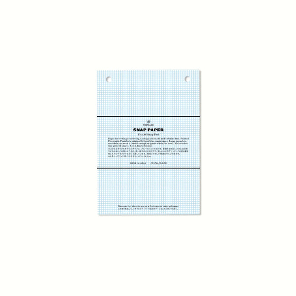 Postalco Snap Pad Notepad A6 - Refill - Fountain Pen Friendly Paper - Made in Japan snap paper blue grid 1mm 